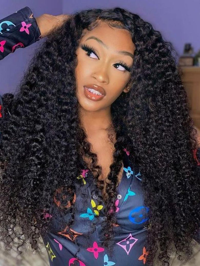 [24''=$139] 180% Density UNice 13x4 Lace Frontal Black Jerry Curly Pre-Everything Wig