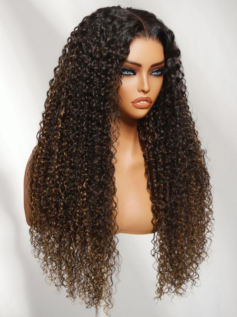 UNice 7x5 Bye-Bye Knots™ & 13x4 Pre-Everything™ Lace Frontal Purple Black Cherry Layered Straight & Loose Wave With Invisi Drawstring Wig