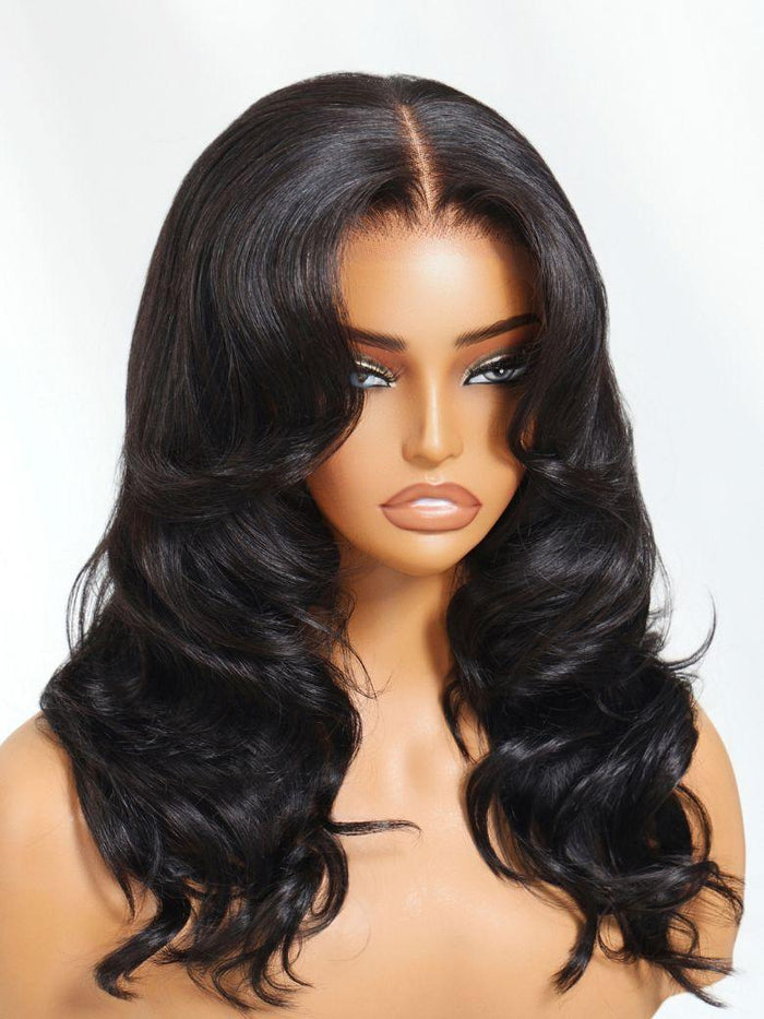 [16 INCH 30% OFF] 180% Density 7x5 Bye-Bye Knots™ Butterfly Cut Body Curls Lace Wig with Feathered Layers with Invisi Drawstring
