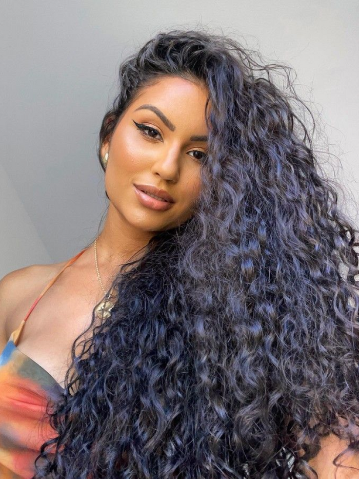 7x5 Bye Bye Knots Wig PreCut Lace Water Wave Invisible Knots Lace Wig 150% Density