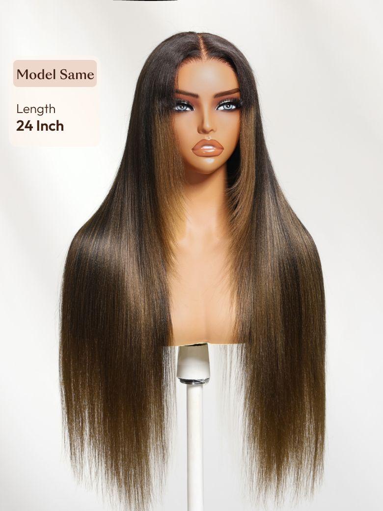 UNice Black Cherry Bye-Bye Knots™ 7x5 Lace Glueless Bob Drawstring Wig with Curtain Bangs