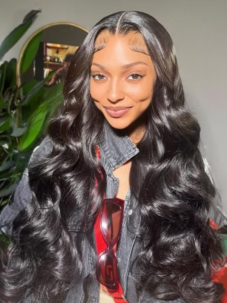 UNice Hair Full Lace Body Wave Transparent Lace Human Hair Wig Preplucked with Baby Hair