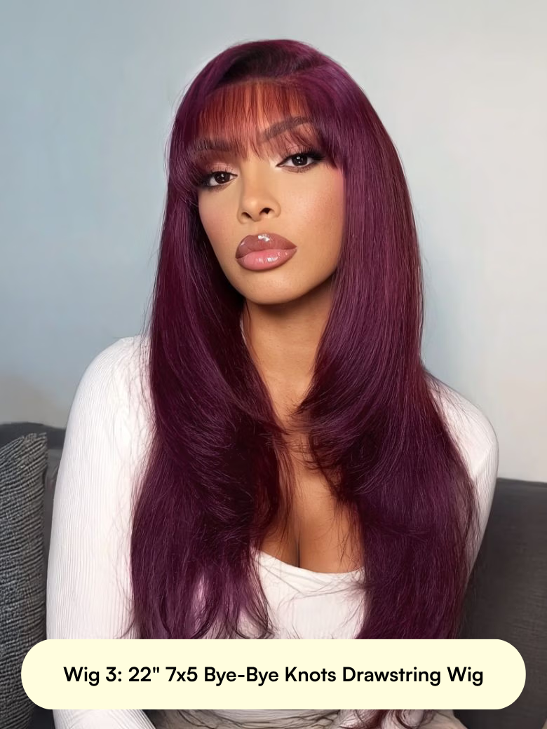 [All 24"=$149] 200%/ 180% Density 13x4 Front Lace Chocolate Brown/ Honey Highlights/ Burnt Orange Wigs