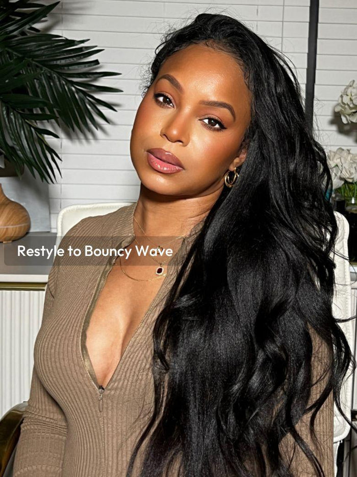 [US Only] [Only 16 new users needed] 14 Inch EasiContour V Part Glueless Yaki Glueless Wig 150% Density