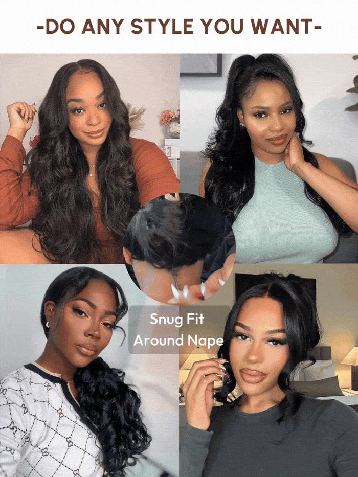 13x4 Pre-Everything™ Transparent Lace Front 3D Body Wave Wig Real Ear To Ear 150% Density