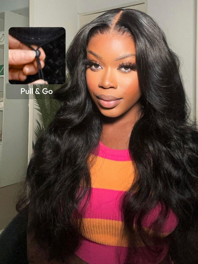 13x4 Pre-Everything™ Transparent Lace Front 3D Body Wave Wig Real Ear To Ear With Invisi Drawstring Wig Lace Fit Better