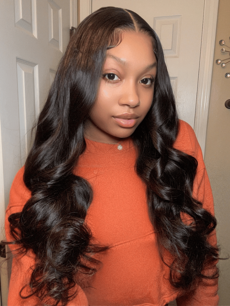 7x5 ByeBye Knots Body Wave Wig Pre Cut Lace Pre Plucked Hairline Put On and Go 150% Density Wig