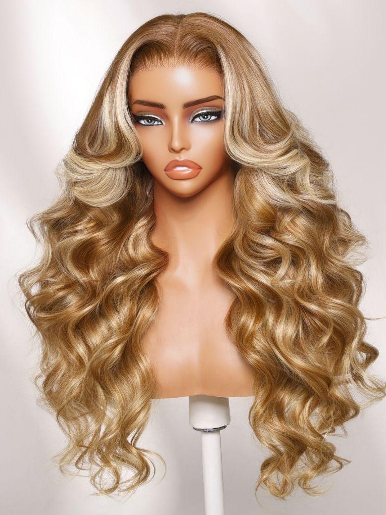7x5 & 13x4 Bye-Bye Slip™ Glueless Lace Purple Black Cherry Loose Wave & Layered Straight Wig-Pull & Go With Invisi Drawstring