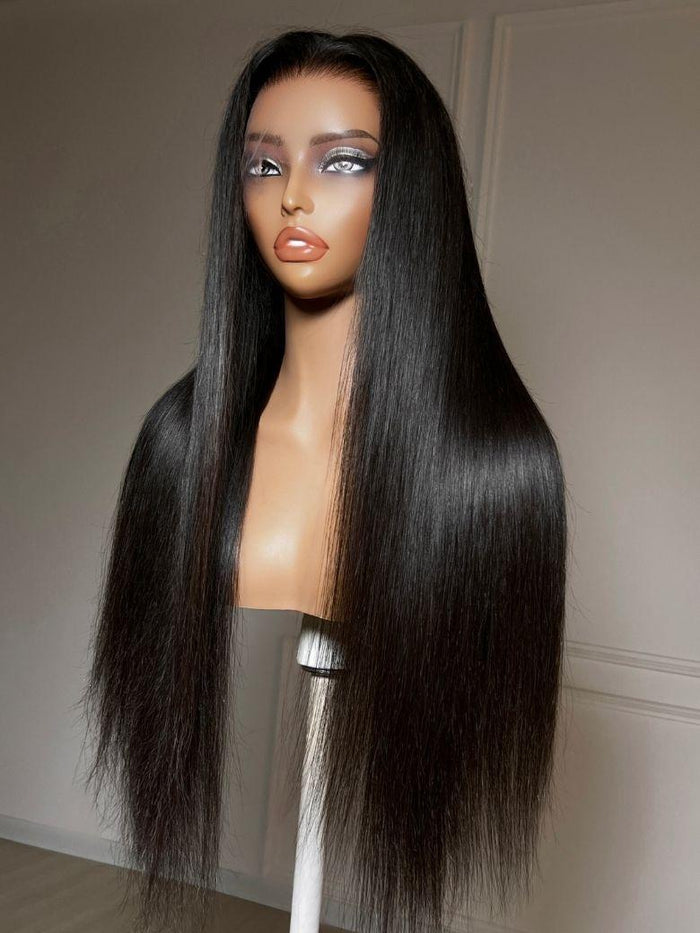UNice 360 HD Lace Pre-plucked Luxury Raw Virgin Hair Natural Black Straight Wig