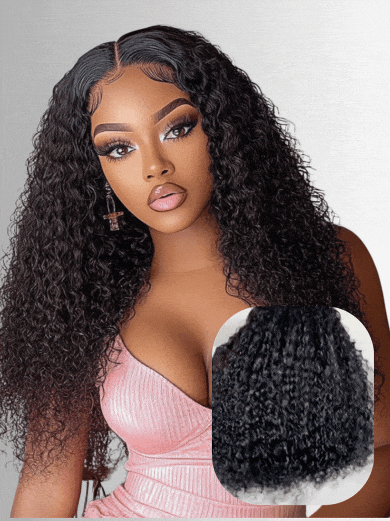 7x5 Bye-Bye Knots Wig 150% Density Jerry Curly Wig With Bleached Invisible Knots