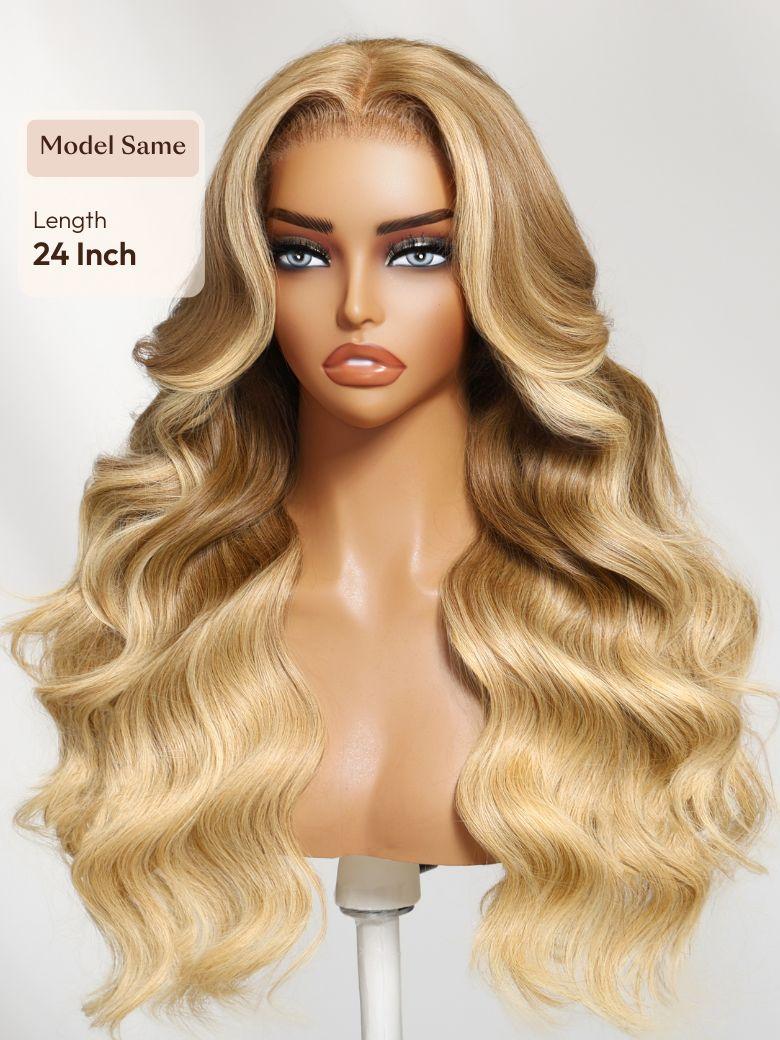 UNice 13x4 Pre-Everything™ Lace Frontal Golden Blond Loose Body Wave Face Framing Layers Drawstring Wig
