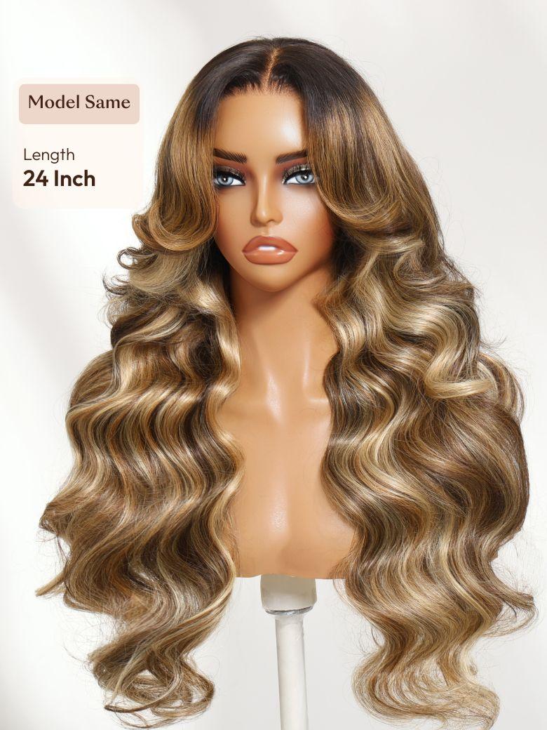 UNice 7x5 Bye-Bye Knots™ & 13x4 Pre-Everything™ Lace Frontal Purple Black Cherry Layered Straight & Loose Wave With Invisi Drawstring Wig