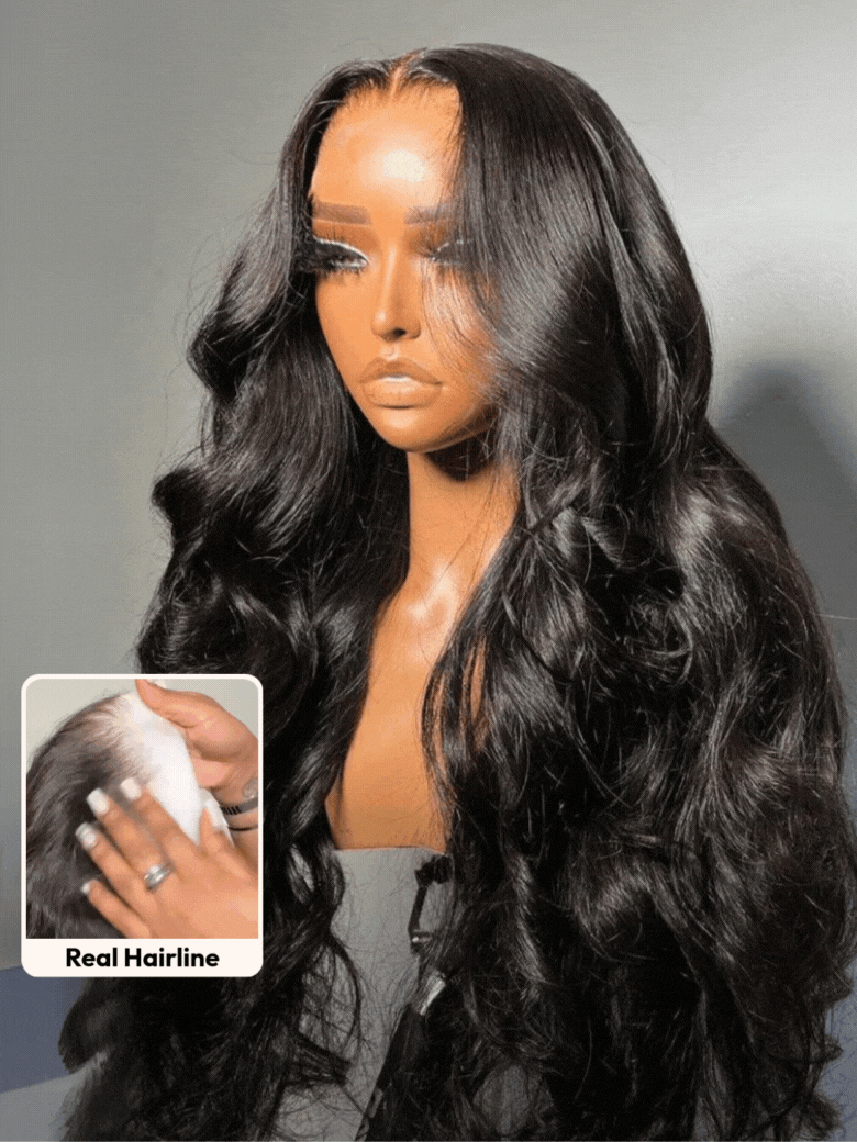 UNice 13x4 Pre-Everything™ Transparent Lace Front 3D Body Wave Wig Real Ear To Ear With Invisi Drawstring Wig Lace Fit Better