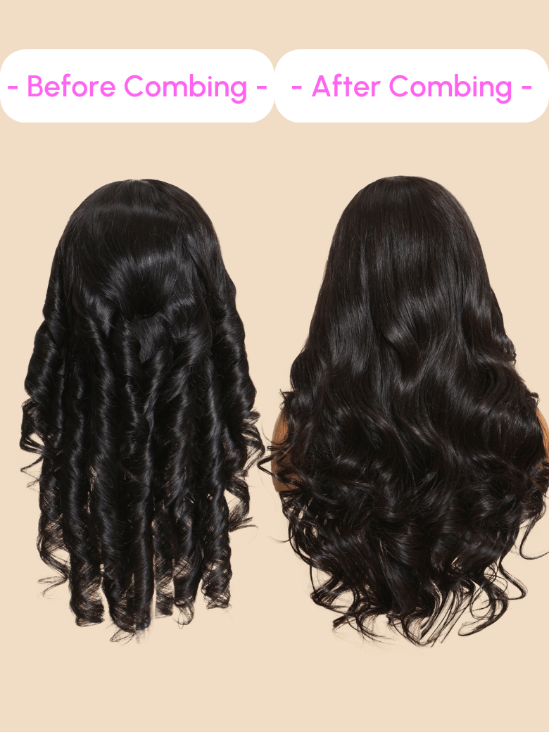 UNice 7x5 Lace Bye Bye Knots & 13x6 Lace Frontal Black Body Wave Pre-Everything Wig 150% Density