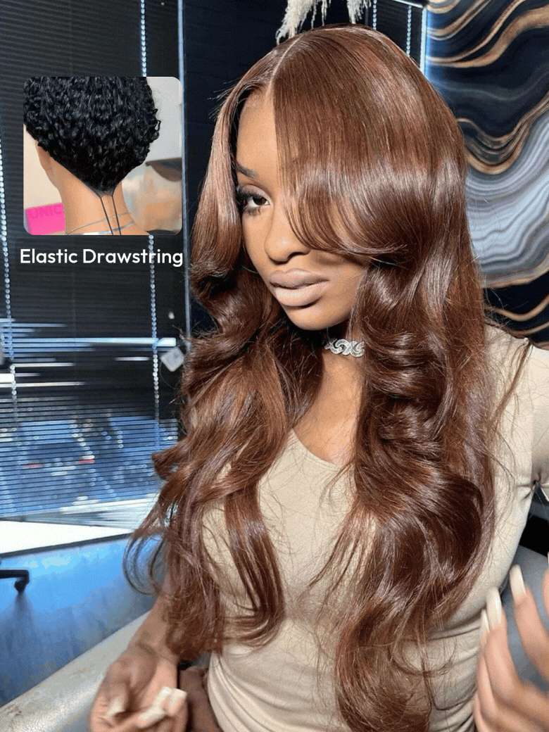 13x4 Pre-Everything™ Lace Front Espresso Brown With Highlights Loose Wave Wig 150% Density