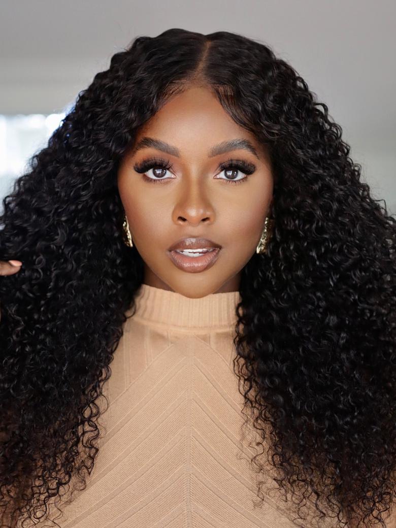 UNice 7x5 Bye-Bye Knots Wig 150% Density & 5x5 HD Lace 180% Density Jerry Curly Wig With Bleached Invisible Knots