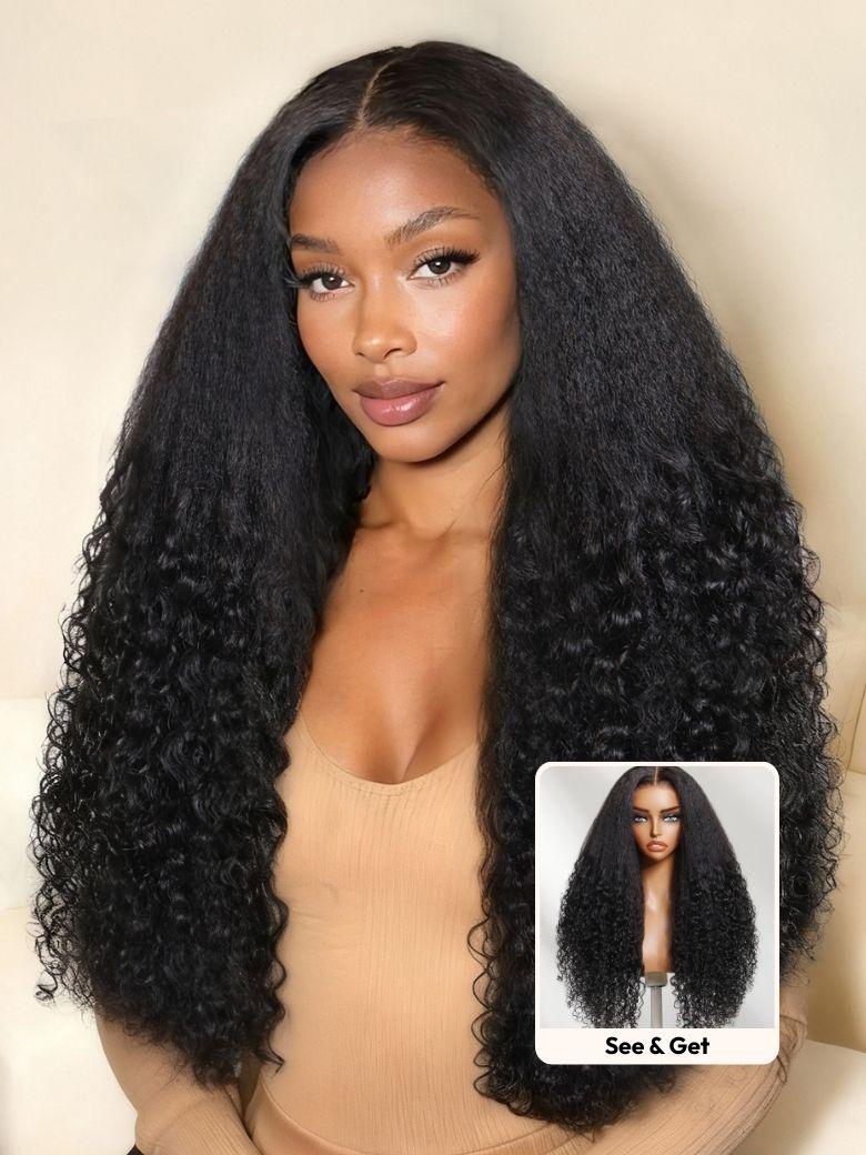 UNice 13x4 Pre-Everything™ Kinky Blowout to Burmese Curly Wig WIith Invisi Drawstring