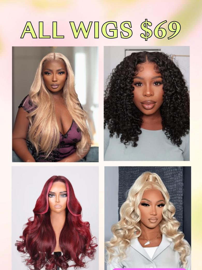 [Limited Stock] 4 Best-Selling Wigs Each $69