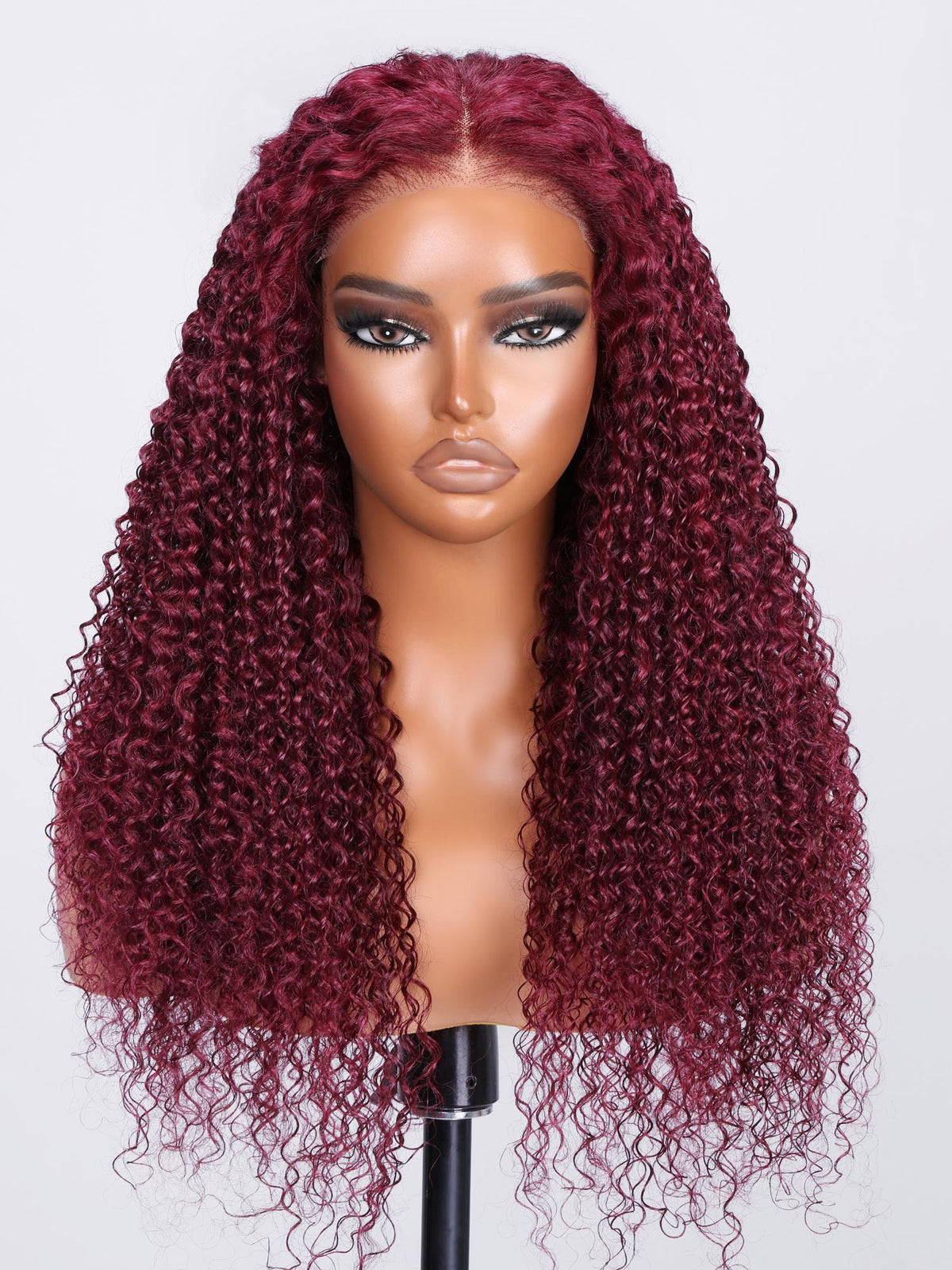 UNice Put On And Go 6x4.5 Pre-Cut Lace Burgundy Jerry Curly Air Wig