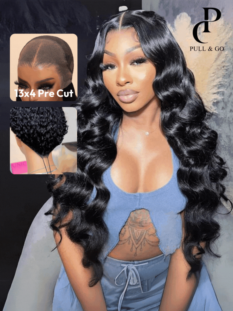 [Pay 24" Get 26"] 13x4 Pre-Everything™ Transparent Lace Front 3D Body Wave Wig Real Ear To Ear With Invisi Drawstring