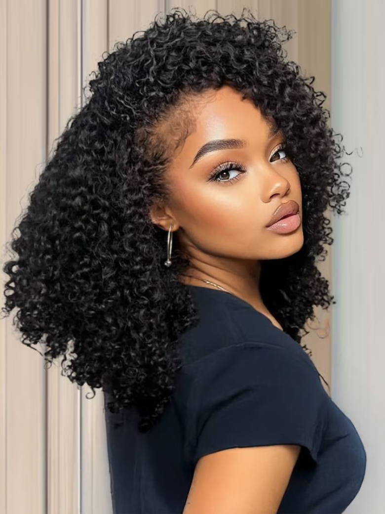 UNice EasiContour™ V Part Black to Reddish Brown Ombre Yaki Straight Wig