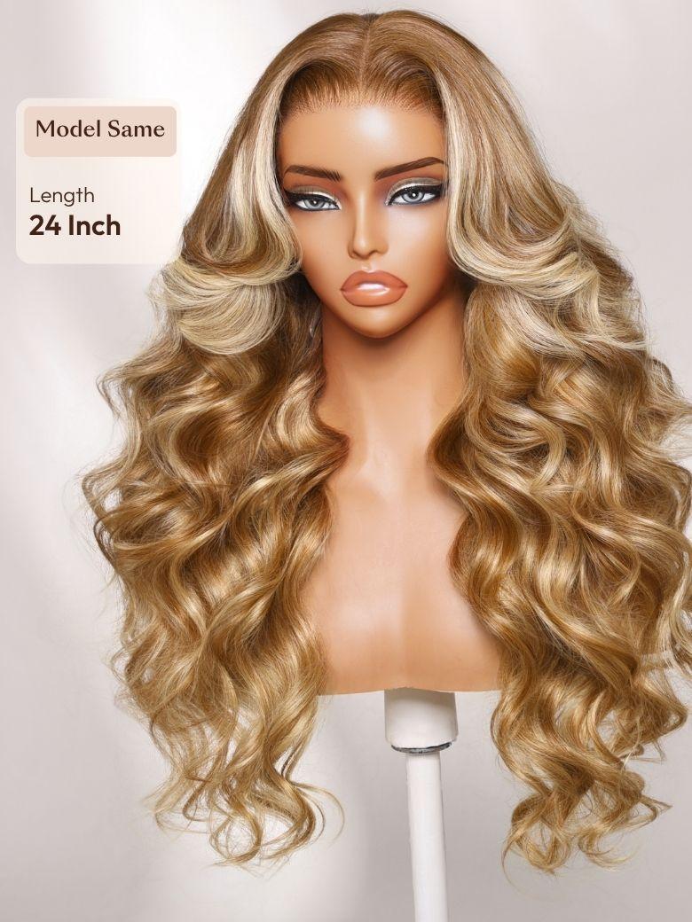 UNice 7x5 Bye-Bye Knots™ & 13x4 Pre-Everything™ Lace Frontal Purple Black Cherry Layered Straight & Loose Wave With Invisi Drawstring Wig