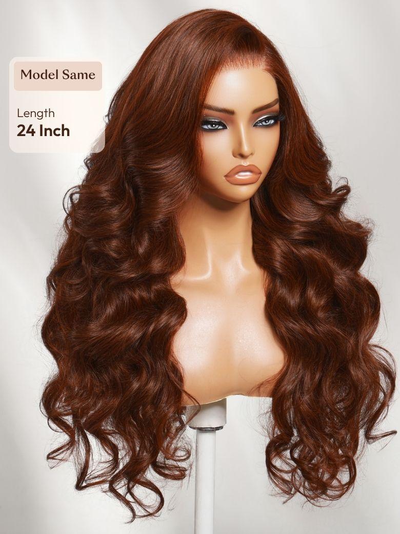 UNice 13x4 Bye Bye Slip™ Lace Frontal Caramel Brown with Honey Blonde Highlights Glueless Side Part Bob Wig