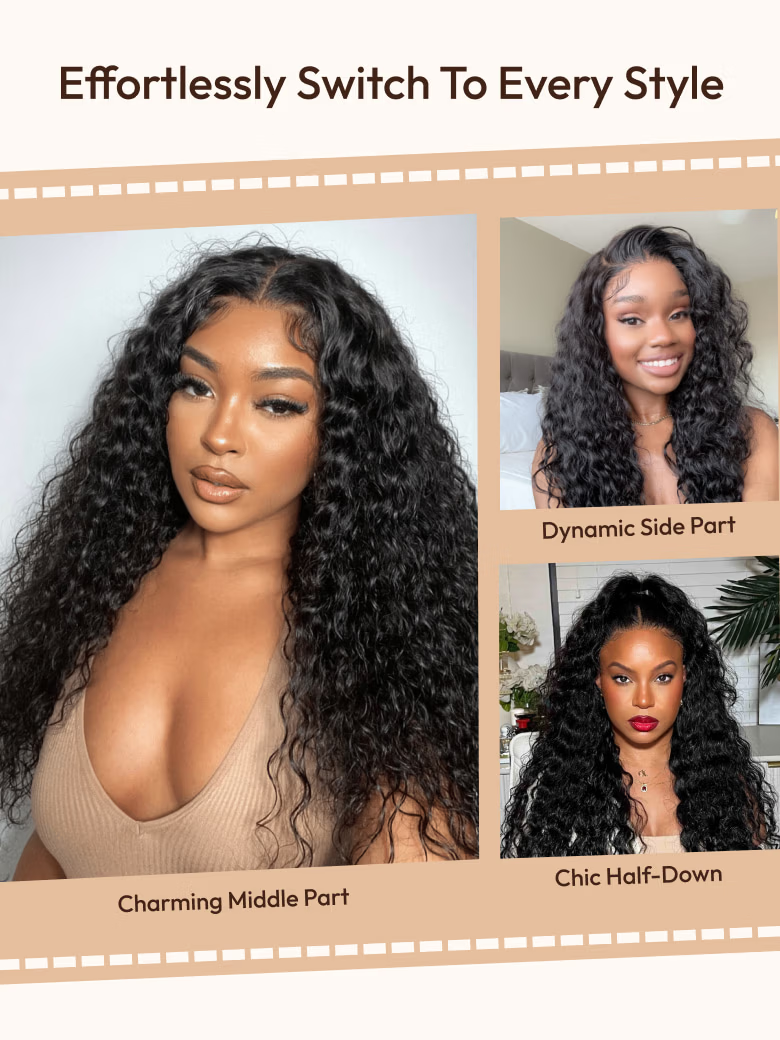 Bye-bye Knots 7x5 Lace Baby Hair 30s Quick Install Glueless Water Wave Invisible Knots Wig 180% Density