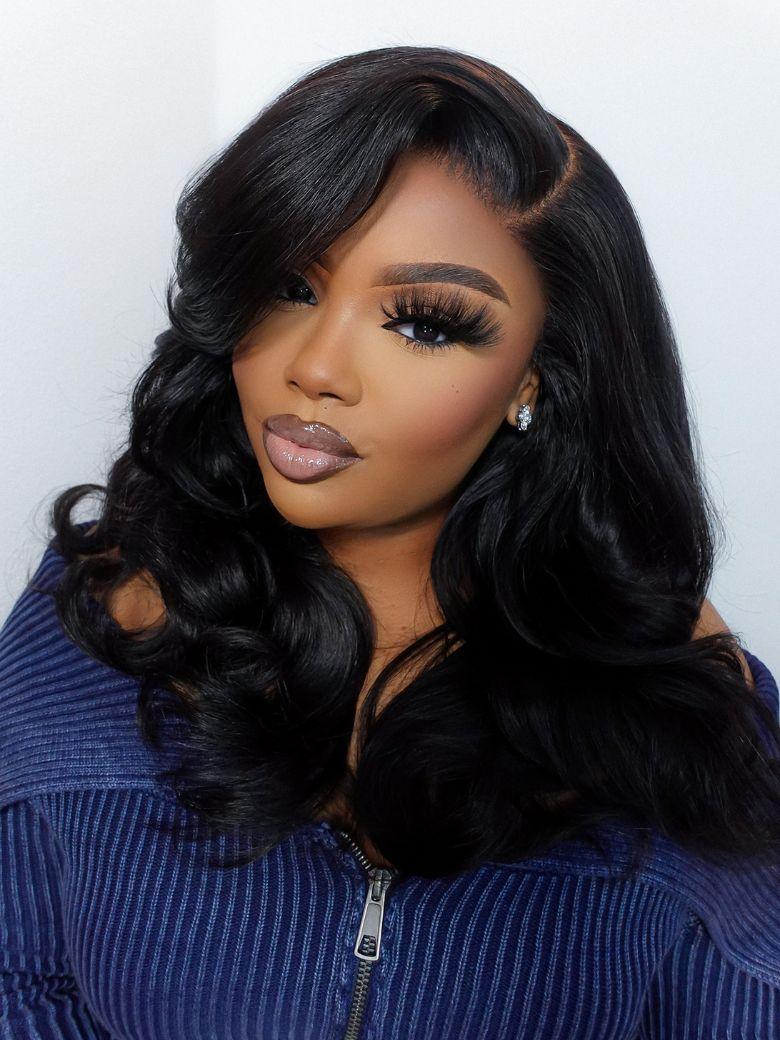 [From 10 Inch]UNice Bye-Bye Slip™ Wig Feathered Layer Left Side Part 200% Density Wig with Secure Silicone Strips and Drawstring