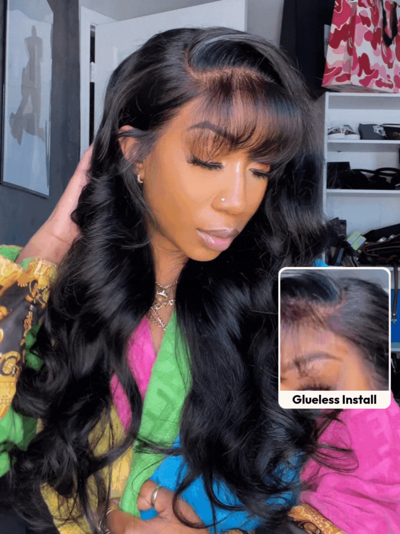 UNice 13x4 Pre-Everything™ Side-Part & Middle Part Fluffy Loose Wave Wig With Wispy Air Bangs