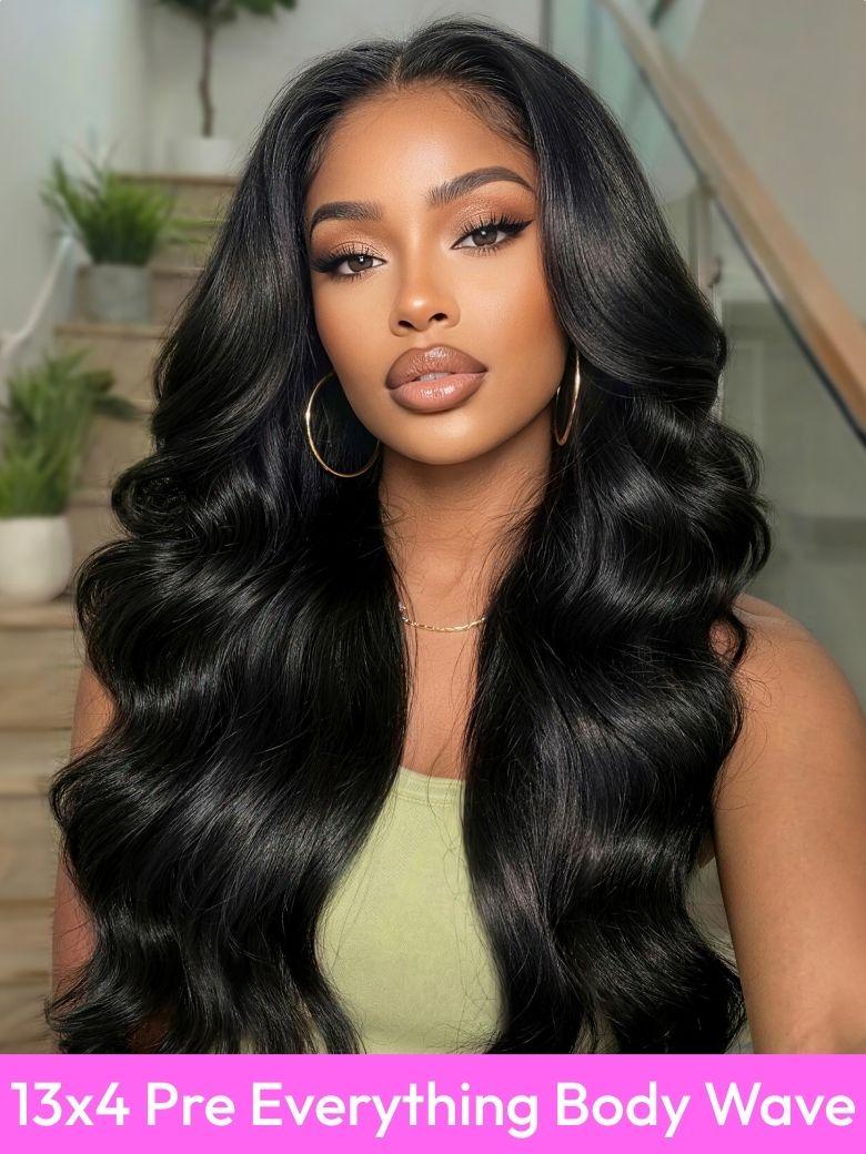 13x4 Bye Bye Slip™ Lace Frontal  Bronde Color With Honey Blonde Highlights Water Wave Glueless Drawstring Wig