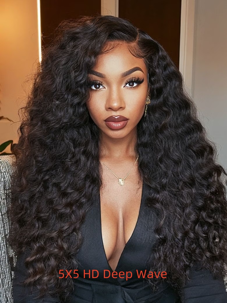 HD Bye-Bye Knots™ Wig 7x5 Quick Glueless & HD Lace Wet & Wavy Water Wave Invisible Knots Wig