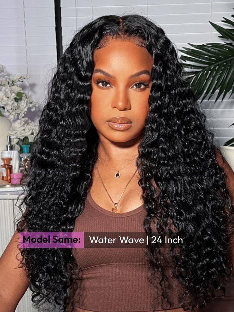 UNice 13x4 Bye-Bye Knots™ & 13x4 Pre Everything™ Pre-Cut Lace Front Water Wave Drawstring Wig With Baby Hair