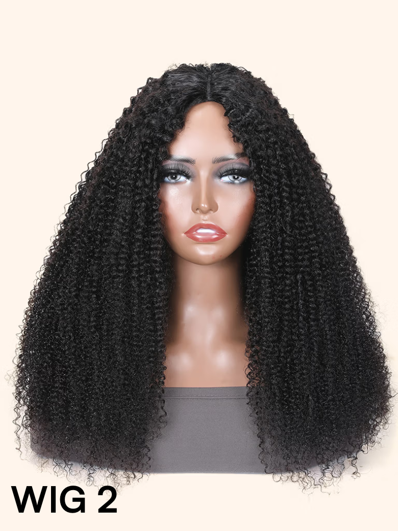 UNice New U Part Kinky Curly Glueless 0 Skill Needed Wig