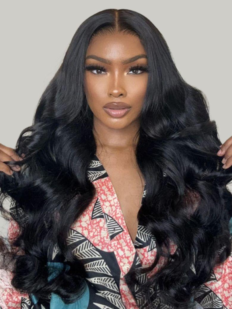 UNice Hair Full Lace Body Wave Transparent Lace Human Hair Wig Preplucked with Baby Hair