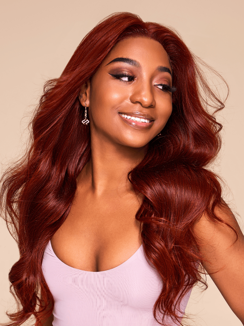 [20inch=$22.25 by installments] 13x5x0.5 T Part Lace Reddish Brown Body Wave 150% Density