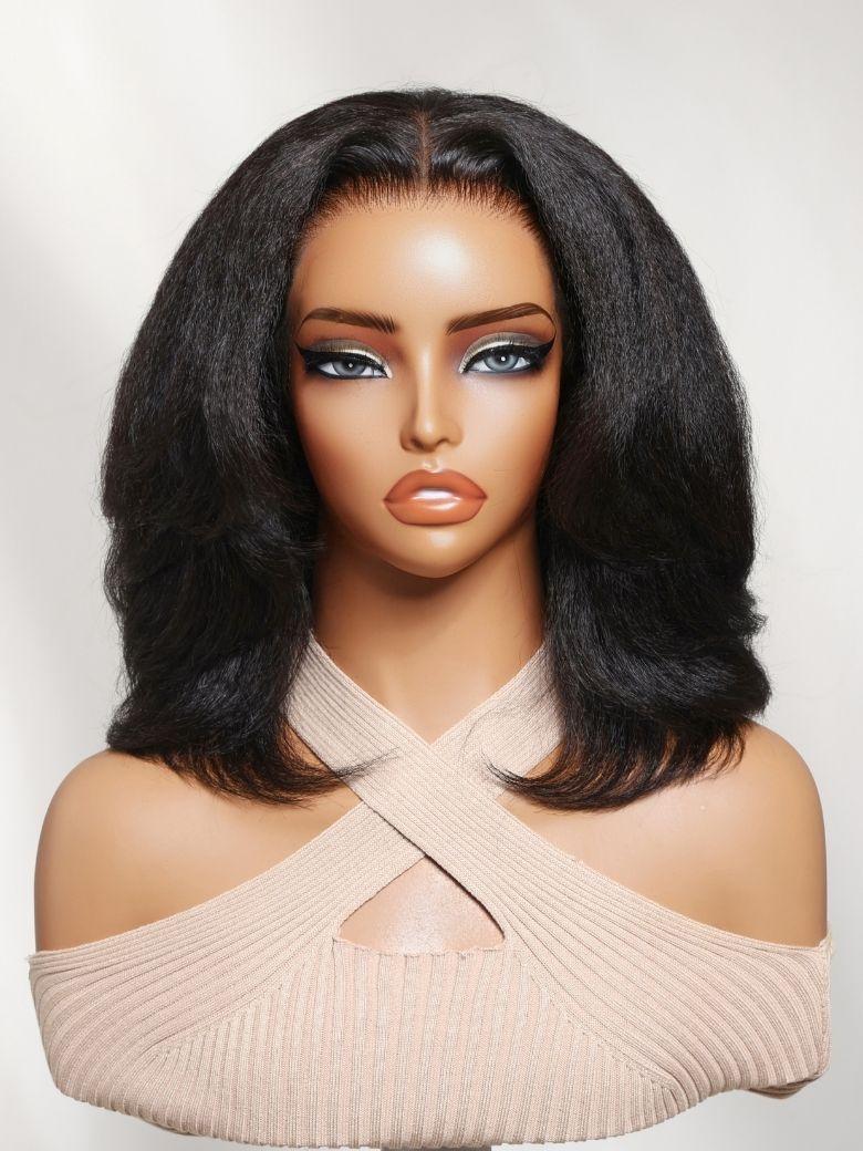 UNice EasiContour™ V Part Bouncy Blowout Kinky Straight V Part Bob Glueless Wig