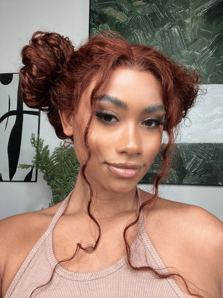 13x4 Pre Everything Glueless Reddish Brown Water Wave Wig Pre-Cut Lace Pre-Bleached Knots