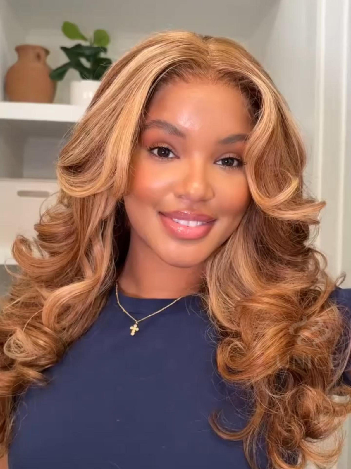 [20''=$109] 13x4 Bye Bye Slip Wig With Drawstring Pre-Cut Glueless Lace Honey Blonde Body Wave Wig