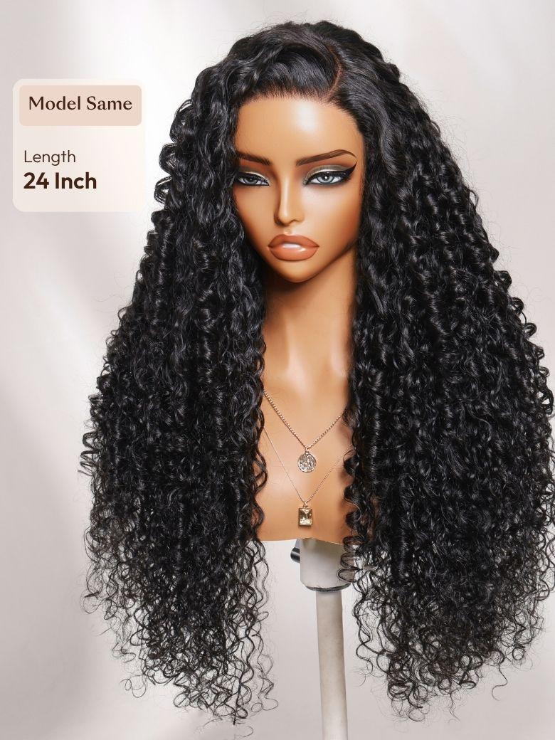 UNice 13x4 Pre-Everything™ Lace Frontal Brown With Honey Blonde Face-Framing Highlights Wavy Bob Drawstring Wig
