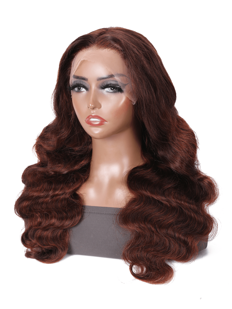 [24inch=$79 Limited] 13x5x0.5 T Part Lace Reddish Brown Body Wave 150% Density