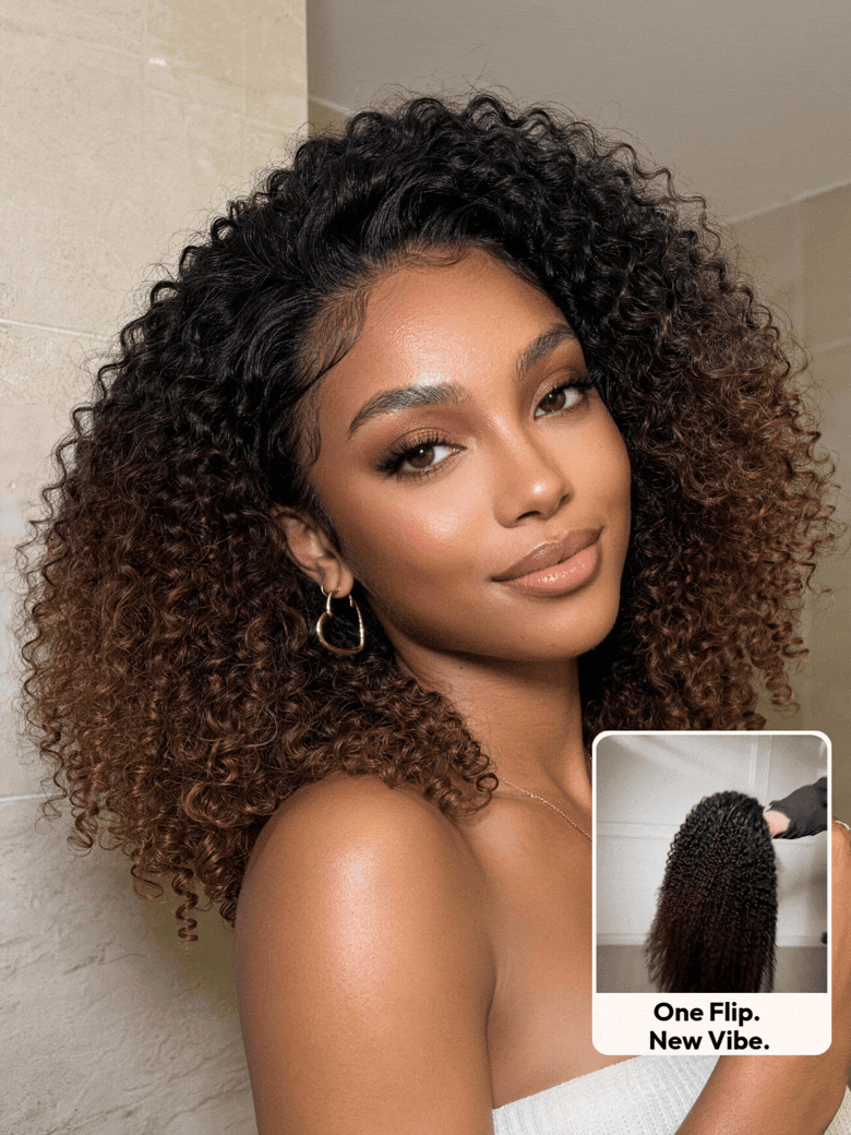 UNice Bye-Bye Knots 7x5 Lace Curly Texture Wig With Finger Coil Ends