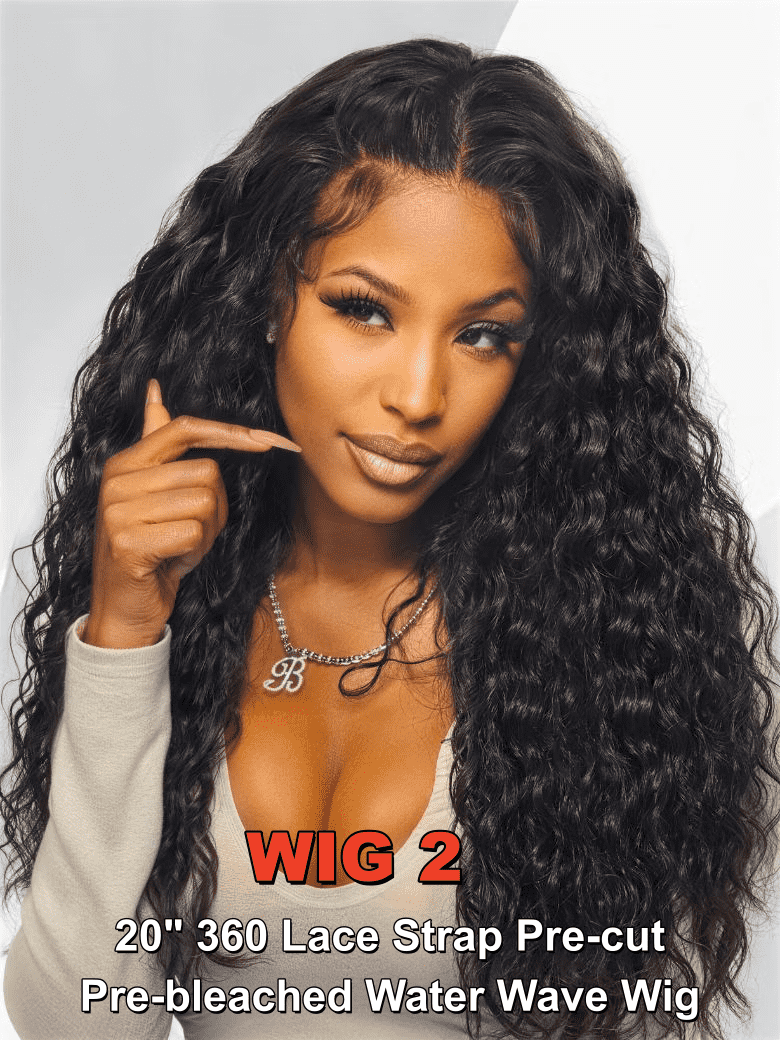 2 Wigs Start From $188 for 20"-22" Lace Wigs And 13x4 Pre Everything Drawstring Brown Highlight Wig