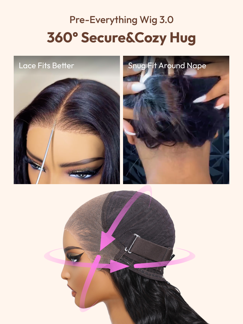 UNice 13x4 Bye-Bye Knots™ & 13x4 Pre Everything™ Pre-Cut Lace Front Water Wave Drawstring Wig With Baby Hair