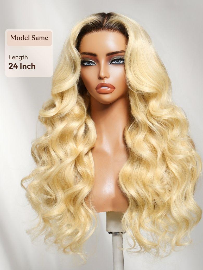 UNice 13x4 Bye Bye Slip™ Lace Frontal Caramel Brown with Honey Blonde Highlights Glueless Side Part Bob Wig