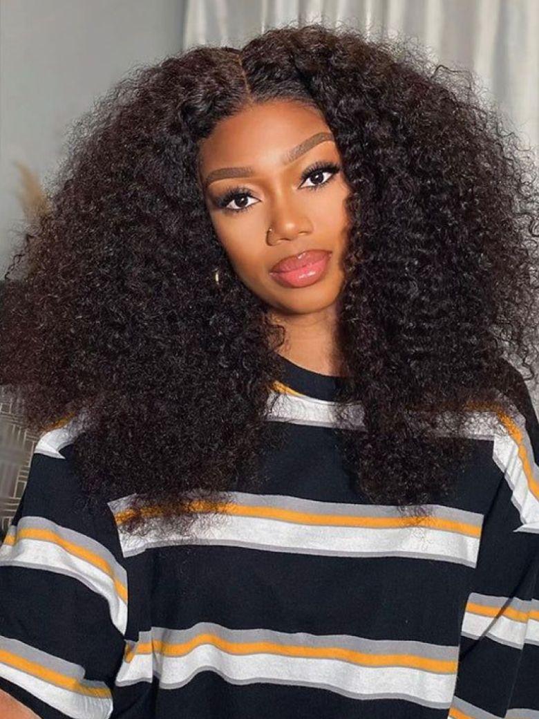 UNice 7x5 Bye-Bye Knots Wig Jerry Curly Wig With Bleached Invisible Knots With Baby Hair 200% Density