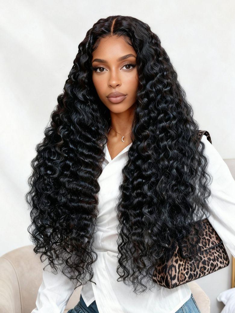 UNice 13x4 Pre-Everything™ Lace Frontal Chestnut Brown Water Wave Glueless Drawstring Wig