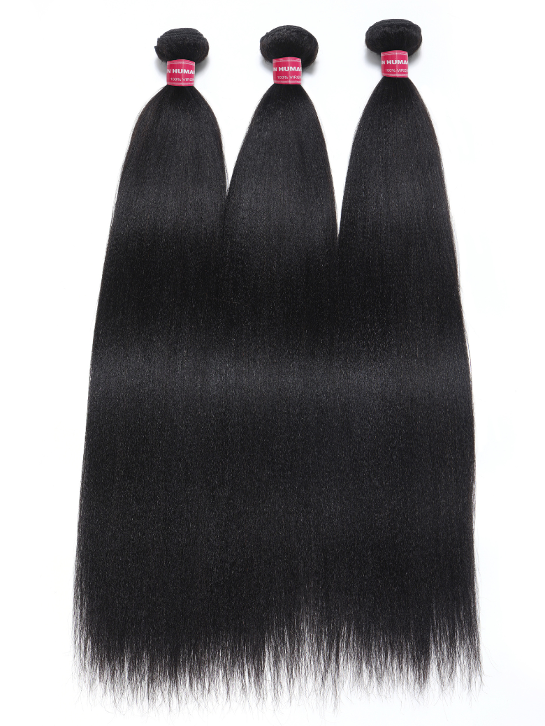 Yaki Hair Bundles 3 Pcs/pack Yaki Virgin Human Hair