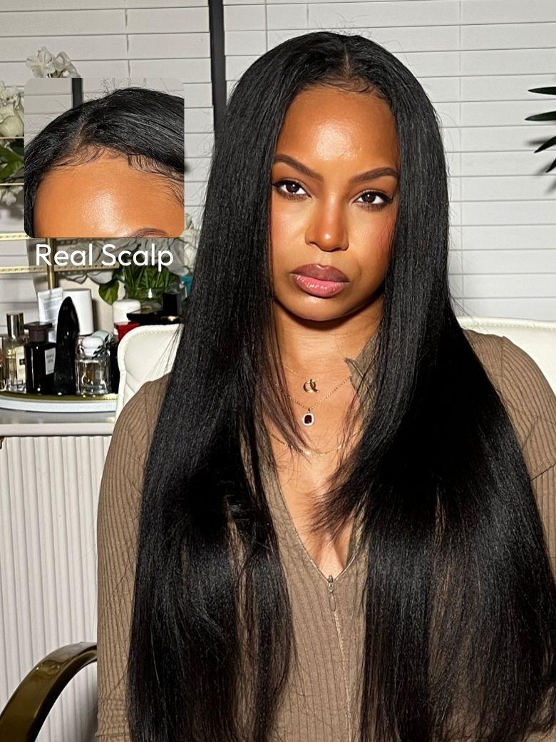 UNice EasiContour V Part 150% Density Glueless Yaki Wig