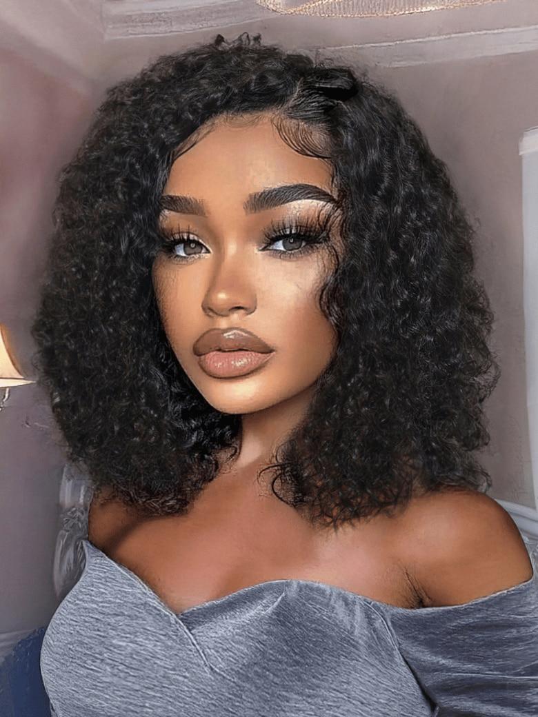 UNice 13x4 Pre-Everything™ Lace Frontal Black Side Part Jerry Curly Wig